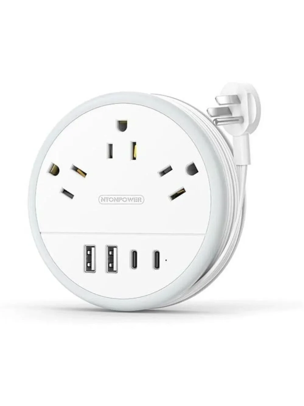 NTONPOWER Travel Power Strip USB C Extension Cord Cruise Essentials 4FT